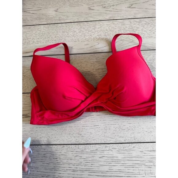 Red Cross Front Molded Underwire Bikini Top Sea Level size  12 - Picture 6 of 7